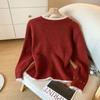 Bead craftsmanship heavy industry thin temperament sweater cardigan women autumn and winter sweet on