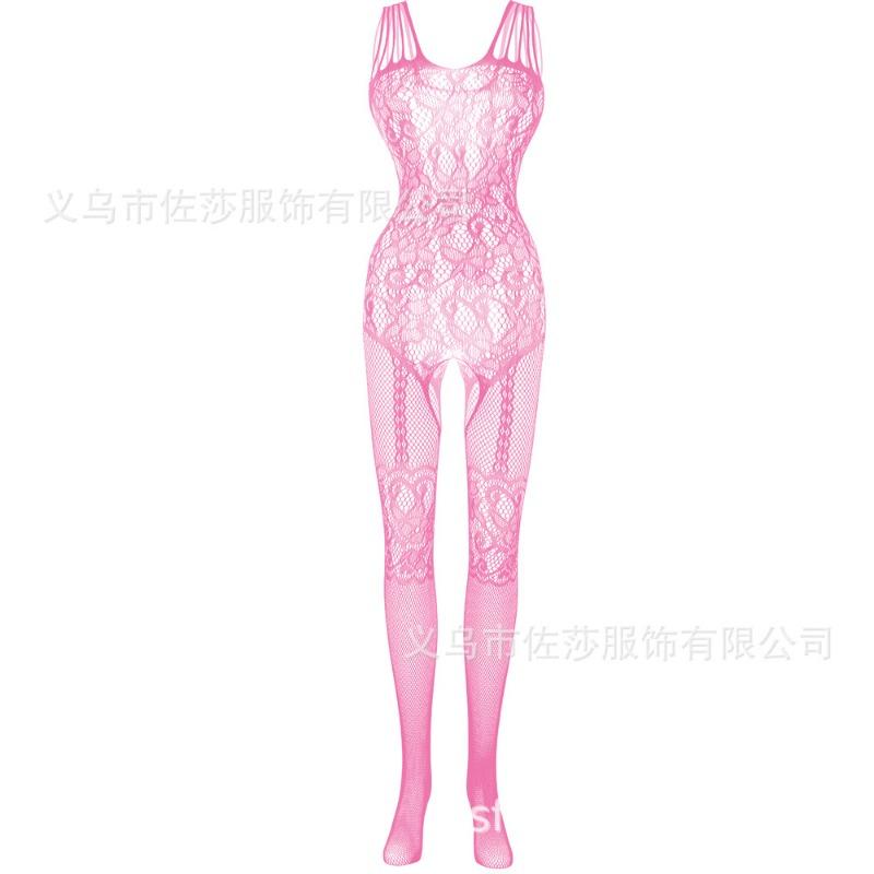 Sexy underwear suspenders Sexy black real life hollow open-file one-piece mesh stockings Jacquard mesh socks