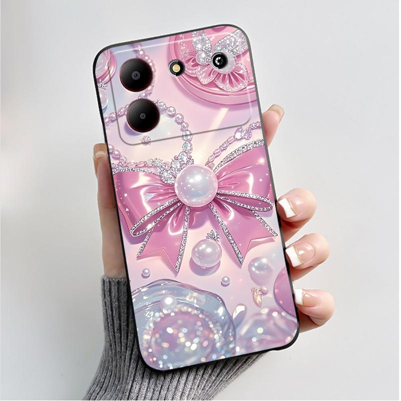 For ZTE Blade A54 Case Protective Soft Silicone Flower TPU Covers for ZTE BladeA54 4G Bumper For Blade A34 A 54 Phone Cases Bag