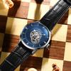 Genuine Leather Strap Luxury Waterproof Hollow-out Casual Automatic Mechanical Watch Wristwatch