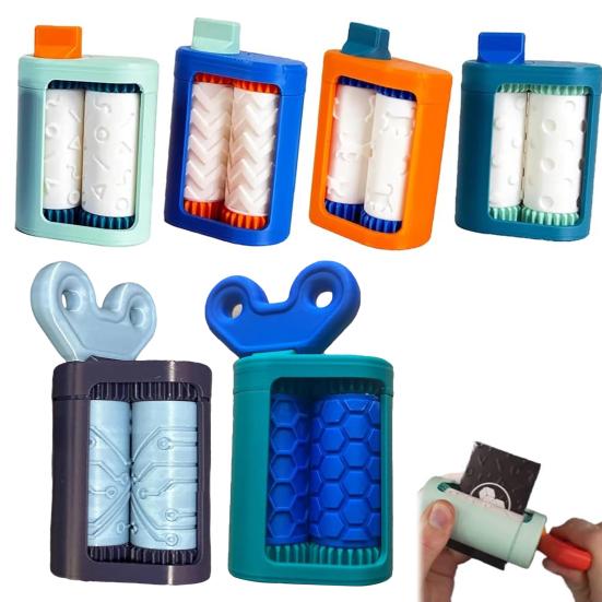 Business Card Embosser Portable Lightweight 3D Printed Embosser Tools DIY Cards Scrapbooking Crafts Mini Dual Rollers Embosser Stamp