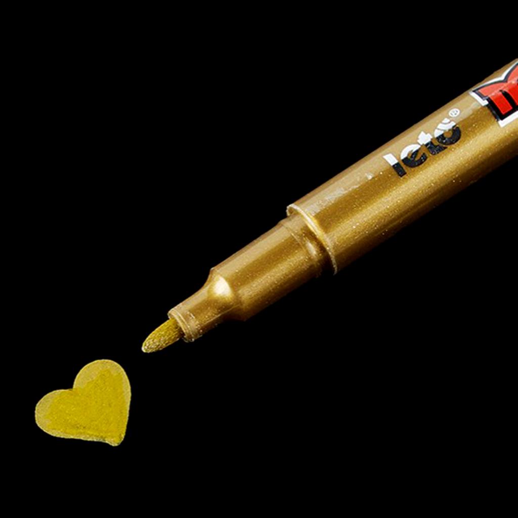 Metallic Acrylic Paint Pens Vibrant Colors for Rock Painting DIY Crafts Markers Water Based Fine Point Tips