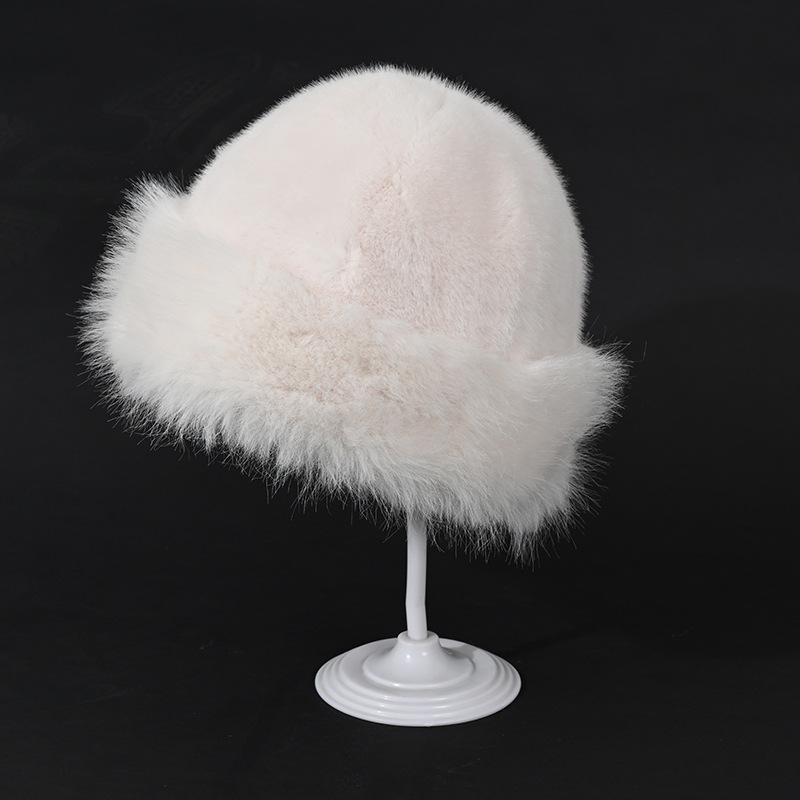 Autumn and winter ladies hat teddy plush bucket hat fashion versatile basin hat warm hat