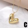 Stainless Steel Jewelry Heart Pendant Necklace for Women Trendy  Choker Collar Neck Accessories Fashion Maxi Jewelry