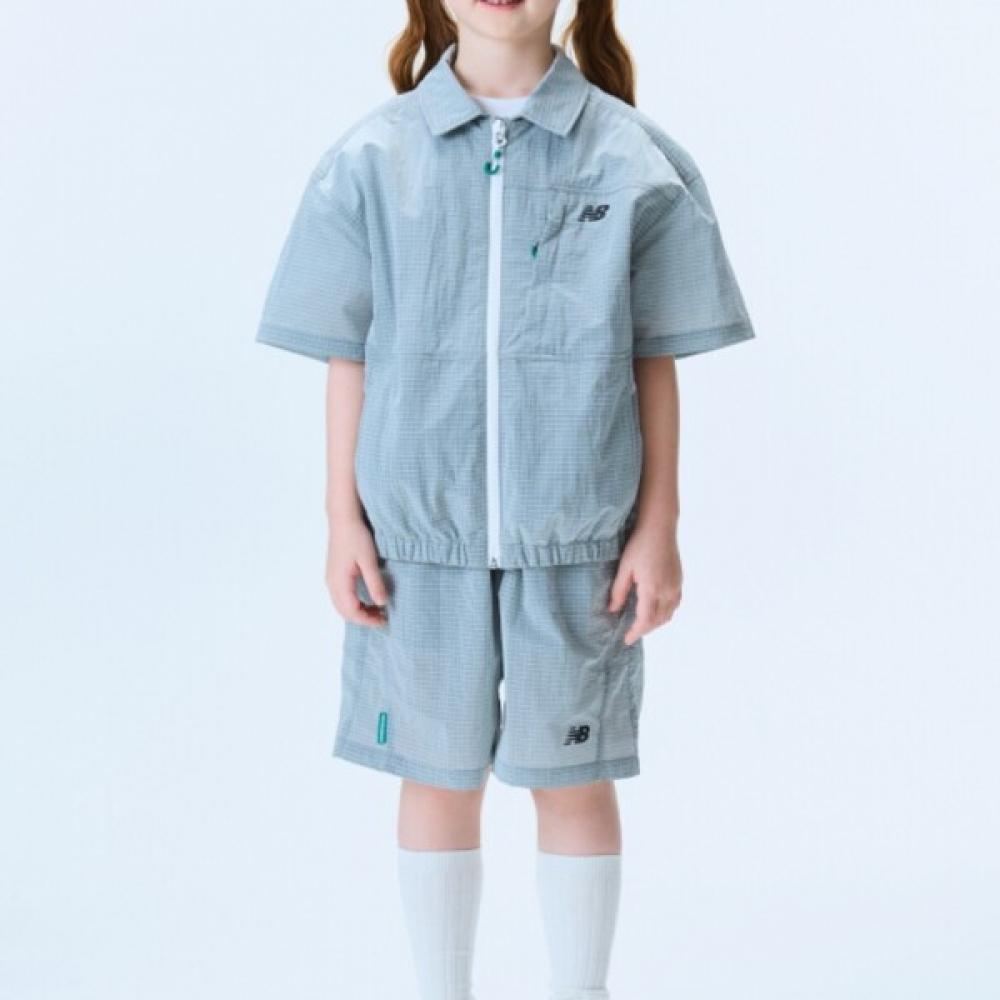 

New Balance Kids Woven Short Sleeve Full Zip Up Set Up B1 Nk9yf2111u 16 19 NK9YF2111U 16/120