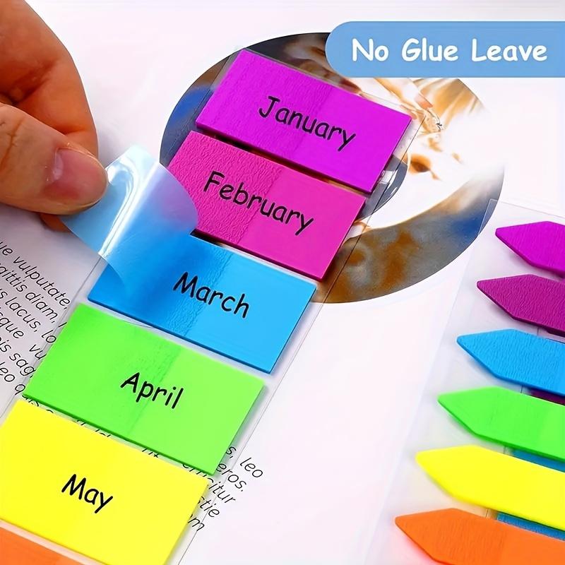 1020 Sheets Colorful Sticky Notes Set - Transparent PET Waterproof Index Tabs, Adhesive Page Markers, Reusable Flags