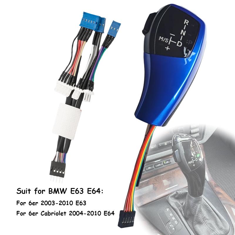 E90 Gear Shift Knob Car LED Lever Handle For BMW E87 E88 E90 E91 E92 E93 /E63 Automatic Transmission Shifter Knob Head Replace