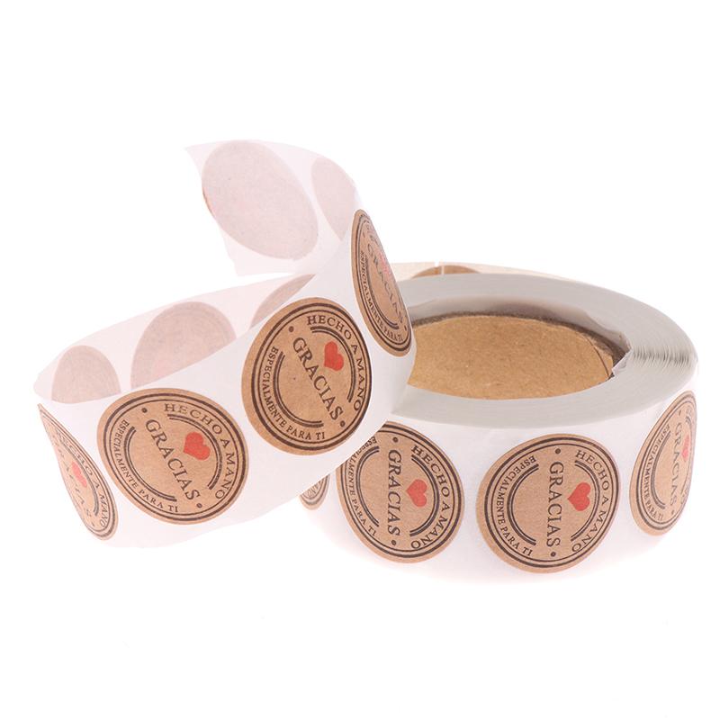 500Pcs Gracias Spanish Thank You Labels Stickers Handmade Scrapbooking Sticker
