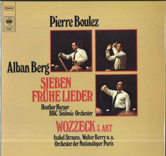 

LP Record PIERRE BOULEZ BBC SINFONIE ORCHEST Alban Berg Sieben Fruhe Lieder Wo 73241PROMO CBS 1974 Germany Classical Used