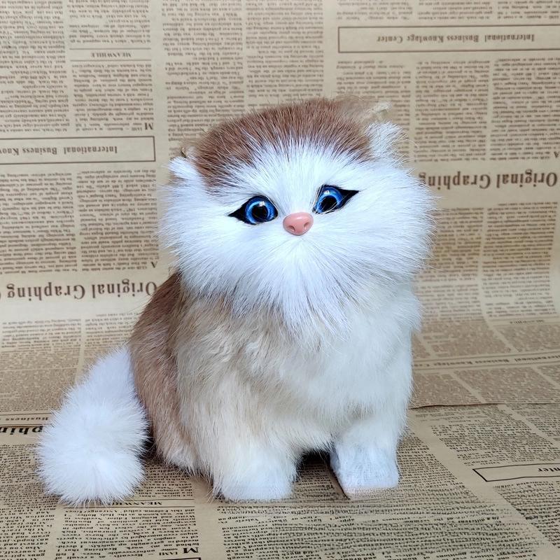 Cat Pet Simulated Plush Toy Role Play Room Decoration Birthday Collection Gift
