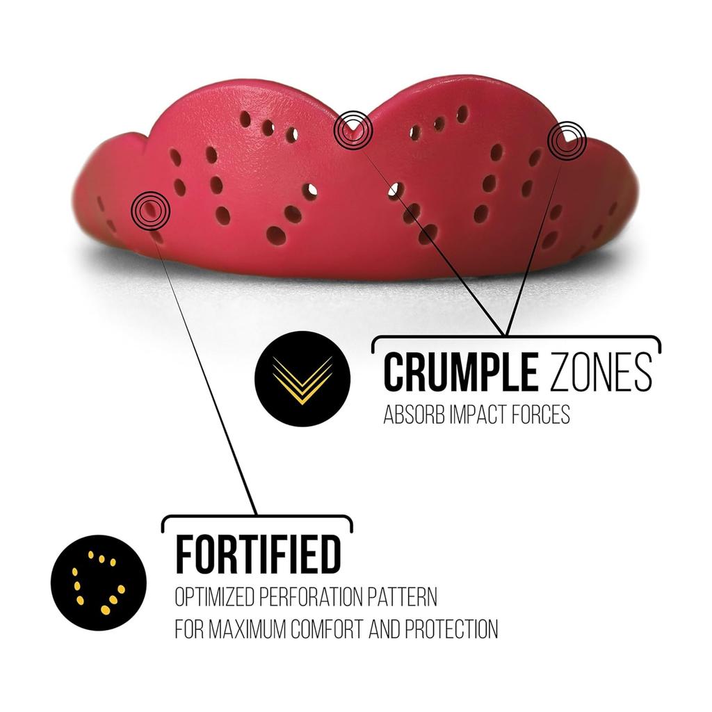 SISU Max Mouthguard Charcoal Black Thin Custom Molded Fit Slim Design Remoldable Up To 20 Times For Impact Sports Works with Braces - 2.4mm - - - - -