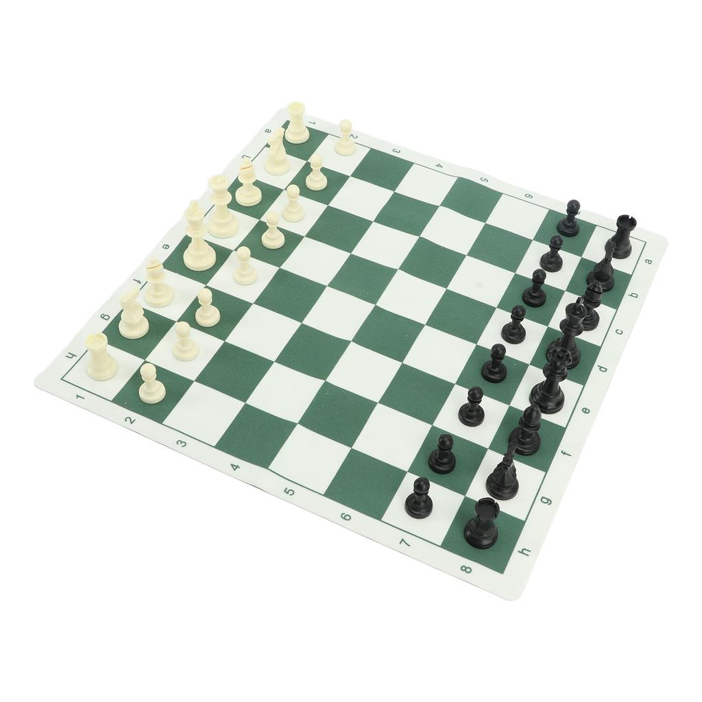 Chess Set PS Plastic for Kids Adults with PU Mat Storage Bag International Board Game