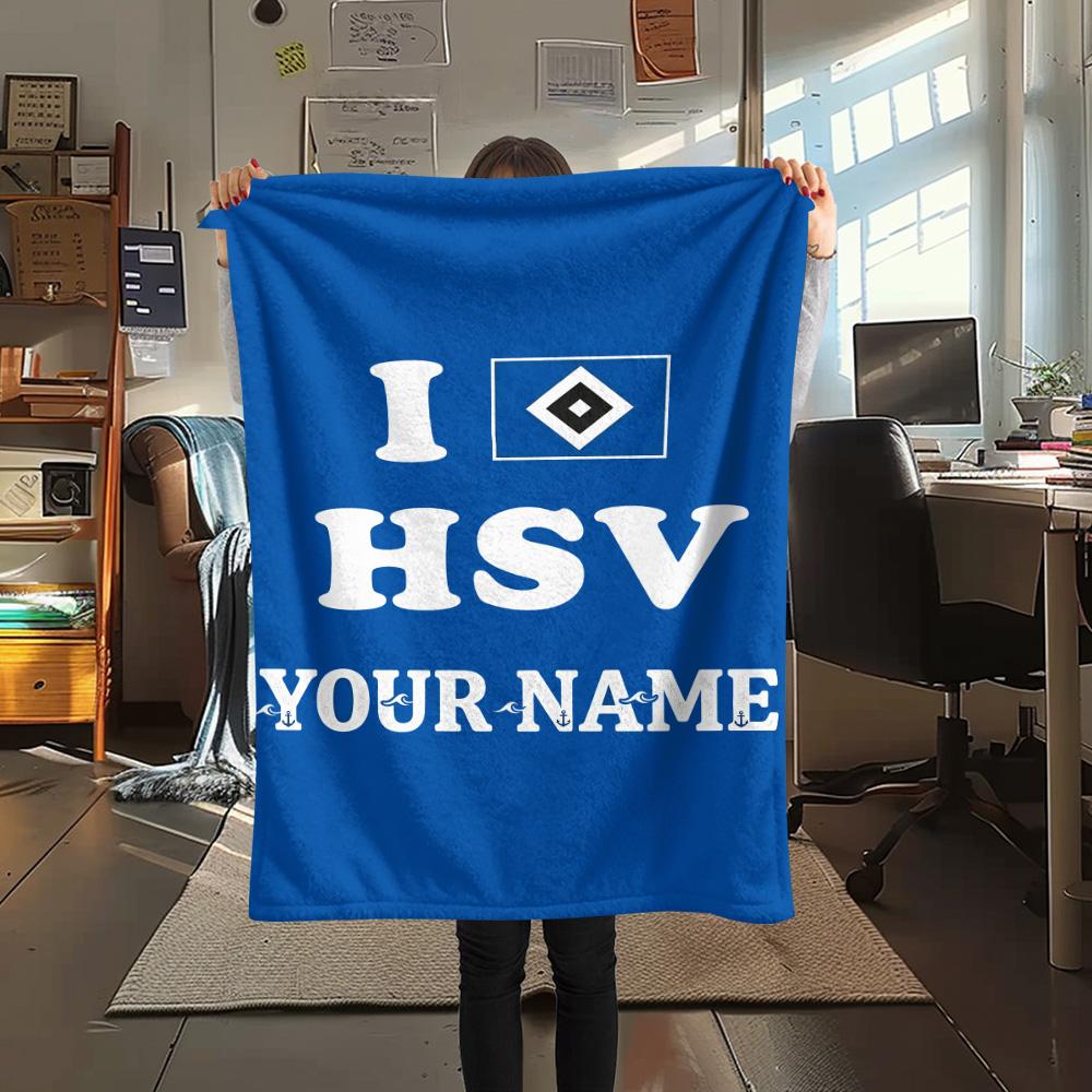 1PC Custom Name HSV Patterned Flannel Blanket Suitable For All Seasons for Home Decor Warmth and Comfort Gifts Holiday Present -HE70