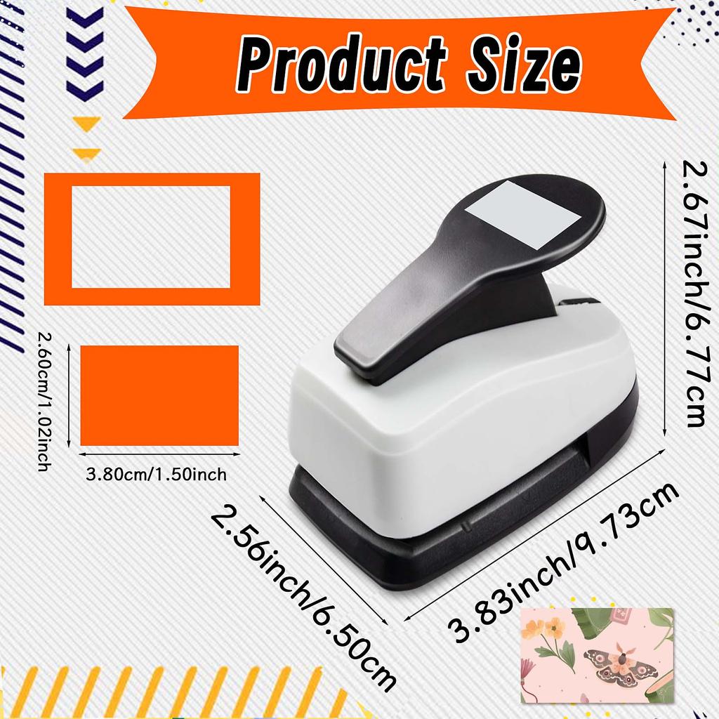 Rectangular Paper cutter tool for crafts Hole Punchers 50mm 38mm 25 mm Rectangle Shapes for paper craft scrapbook card making