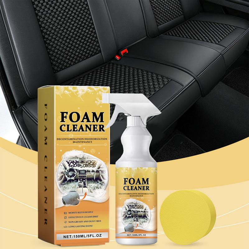 Car Leather Cleaner Automotive Upholstery Cleaner 150ml Car Cleaning Agent With Sponge Car Paint Interior Leather Cleaner For