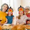 Thanksgiving Headgear for Adult LED Turkey Hat for Boys Girls Cartoon Plush Hat Festival Party Festival Celebration Hat
