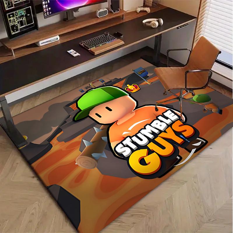 stumble guys Polyester Carpet, Soft Indoor Mat for Office Chair, Living Room, Computer Desk - Decorative Home Office Rug Design