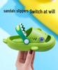Shark EVA Perforated Summer Sandals for Kids - Non-slip Cartoon Indoor Slippers for Boys and Girls.