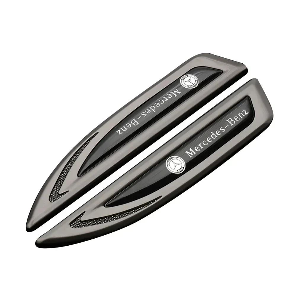 AAVW1 2 pieces Car Styling Side Fender Body Knife Emblem Stickers for Mercedes Benz Amg W205 W211 W204 W212 W213 W203 W176 Decoration