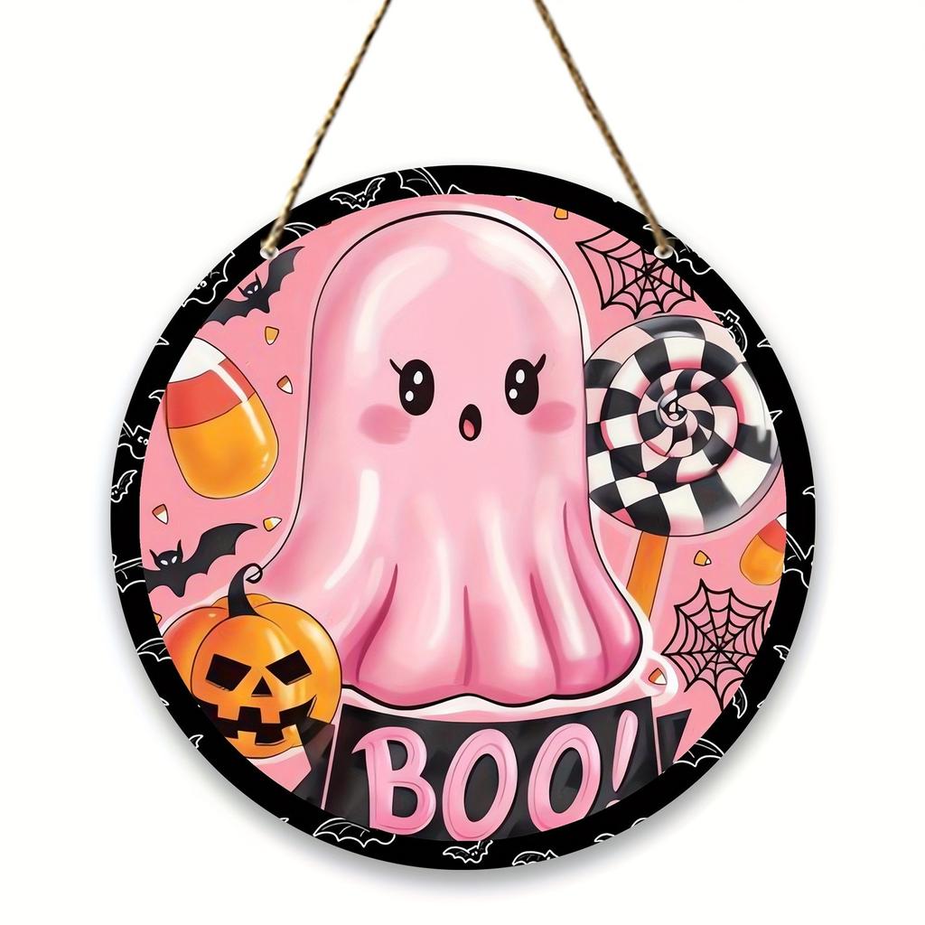 Cute  Round Wooden Hanging Front Door Decoration Sign With Hanging Rope Hanging Sign For Household Window Wall Indoor And Outdoor Decoration Products