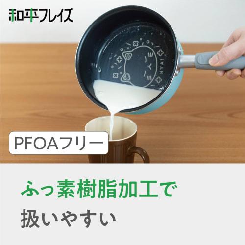 Wahei Freiz Cat-Shaped Milk Pan, 16cm, PFOA-Free, IH/Gas, Cat Merchandise, Nyankore (RB-3122)