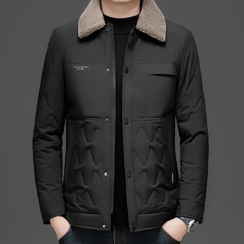 Men's Cotton Jacket with Removable Collar