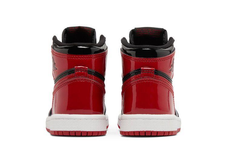 Kids' Sneakers Jordan 1 Retro High OG Patent Bred (PS) Black/White-Varsity Red