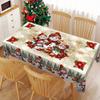 Christmas Tablecloth Snowman Reindeer Holiday Dining Table Cover Dustproof Festive Xmas Party Home Decoration