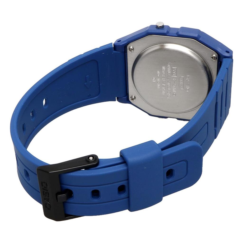 Casio Digital Unisex Watch F-91WB-2A1 (Cheap Casio) - No Presentation Box, Simple Packaging, Biomass Plastic Band, Blue [Parallel Import]