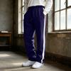Pantaloni della tuta da uomo a blocchi di colore con striscia laterale, pantaloni a gamba dritta con elastico in vita per abbigliamento casual e sportivo