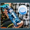 Große Kunststoff-Wasserflasche 1100ml Tragbar für Outdoor-Sport Fitness Trinkflasche Space Cup mit Auslaufsicherem Deckel für Fitnessstudio Wandern