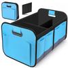 Large Collapsible Trunk Organizer with Multi Pockets, 3 Compartments Storage Organizer for Car, SUV, Minivan