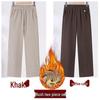 2024 Fashionable High-Waisted Woolen Pants for Middle-Aged & Elderly Women - Elastic Waist, Loose Fit, Plus Size for Autumn/Winter