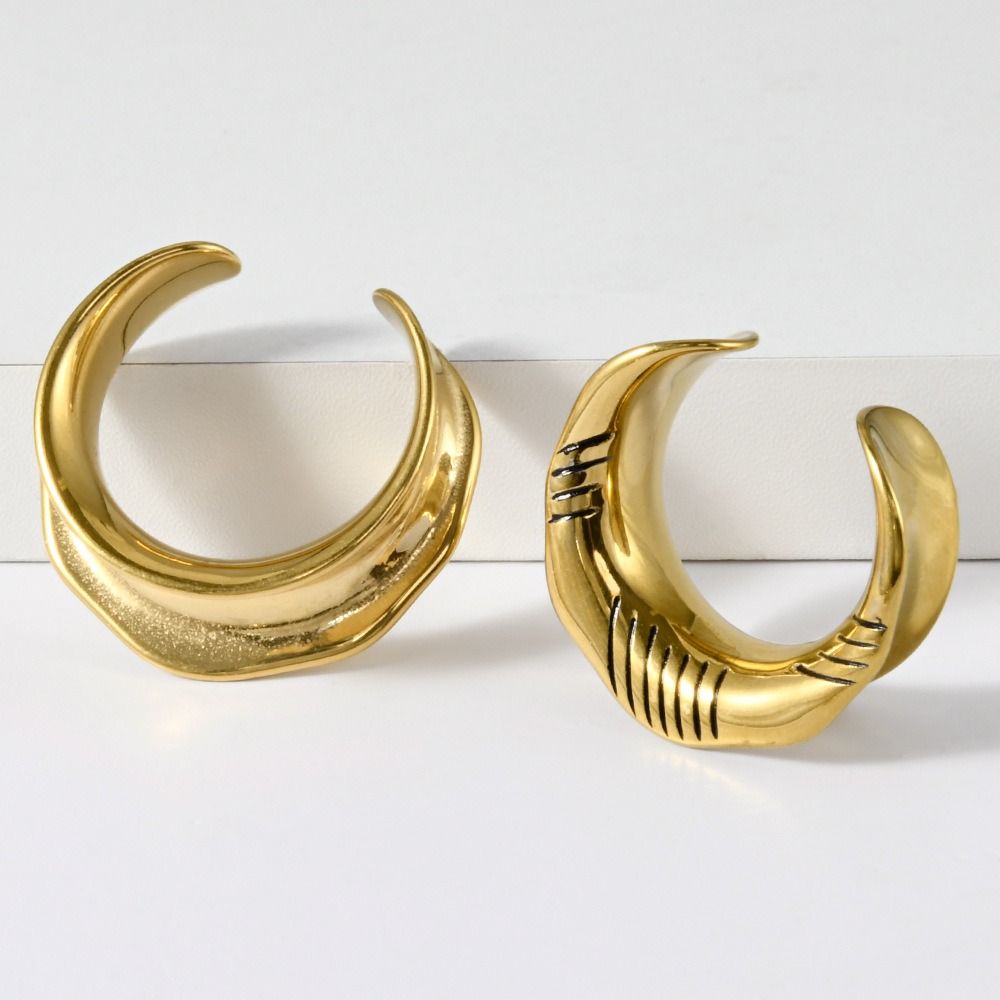 U Shape Ear Plugs Tunnels Stainless Steel Lobe Piercing Ear Cuff Gauges  Cartilage Helix Conch