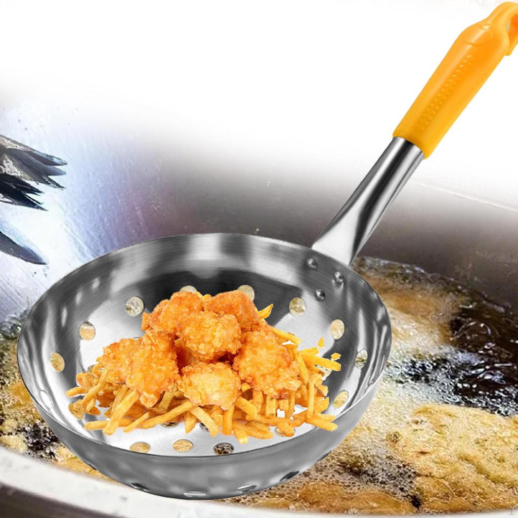 Scoop Colander Cooking Blanching Basket Comfortable Grip Noodle Strainer Spoon