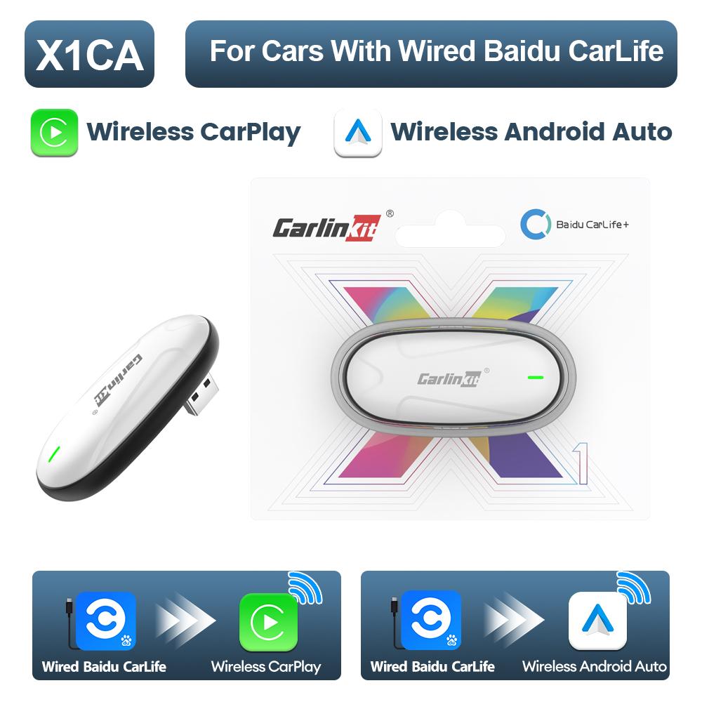 

X1CA/X2CA CarlinKit 2-в-1 Беспроводной адаптер Беспроводной CarPlay Android Auto Plug &Play WiFi BLE Автоподключение Для Baidu CarLife Авто Brands Genuine