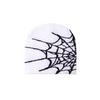 Y2K Gothic Spider Pattern Wool Acrylic Knitted Hat Women Beanie Winter Warm Beanies Grunge Hip Hop Casual Skullies Outdoor Cap