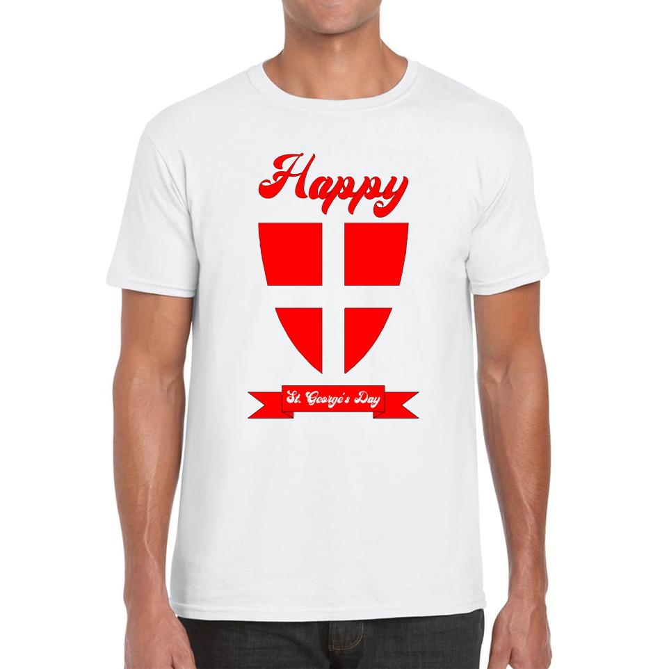 Happy St. George s Day Knight Shield Unisex Mens T Shirt Womens Tops Tees 2XL