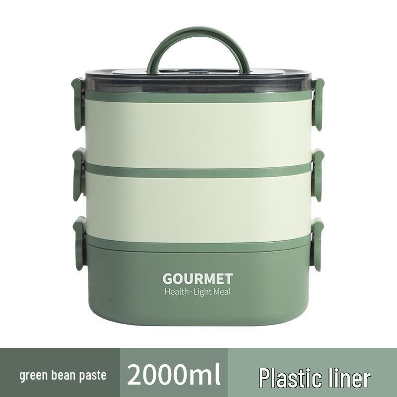 Microwaveable Insulated Lunch Box with Cutlery: Large Capacity Bento for Office Workers and Students