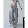 VIONA Y2K Harajuku Wide Leg Sweatpants Women Streetwear Baggy Oversize Gray Sports Pants High Waist Drawstring Casual Joggers Trousers
