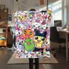 1PC Tamagotchi Print Flannel Blanket, High quality Comfortable for All Seasons, Home Decor, Warmth and Comfort, Perfect for Christmas Gifts189