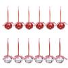 12pcs Handmade Christmas Bells - Traditional Round Metal Hanging Ornaments for Holiday Tree,Gift Packaging,and DIY Decorations