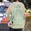Niche Design Simple Backpack Female College Student Junior High School Girl Japanese Soft Girl Bubble Grid High Value Schoolbag