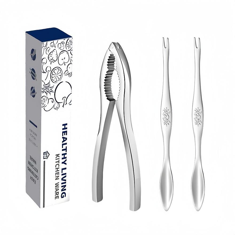 

Клешня для краба, Зажим для лобстера, Бытовой инструмент для поедания краба, Набор для поедания краба из 3 предметов, Клешни краба, Поедание краба, Нержавеющая сталь 304, Игла для краба