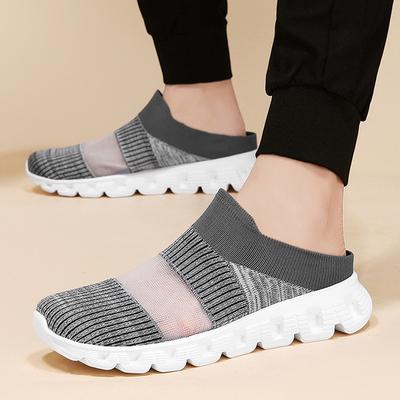 Jinjiang Summer New Socks and Shoes Fly-woven Sports Men's One-pedal Women's Slippers Breathable Half-drag