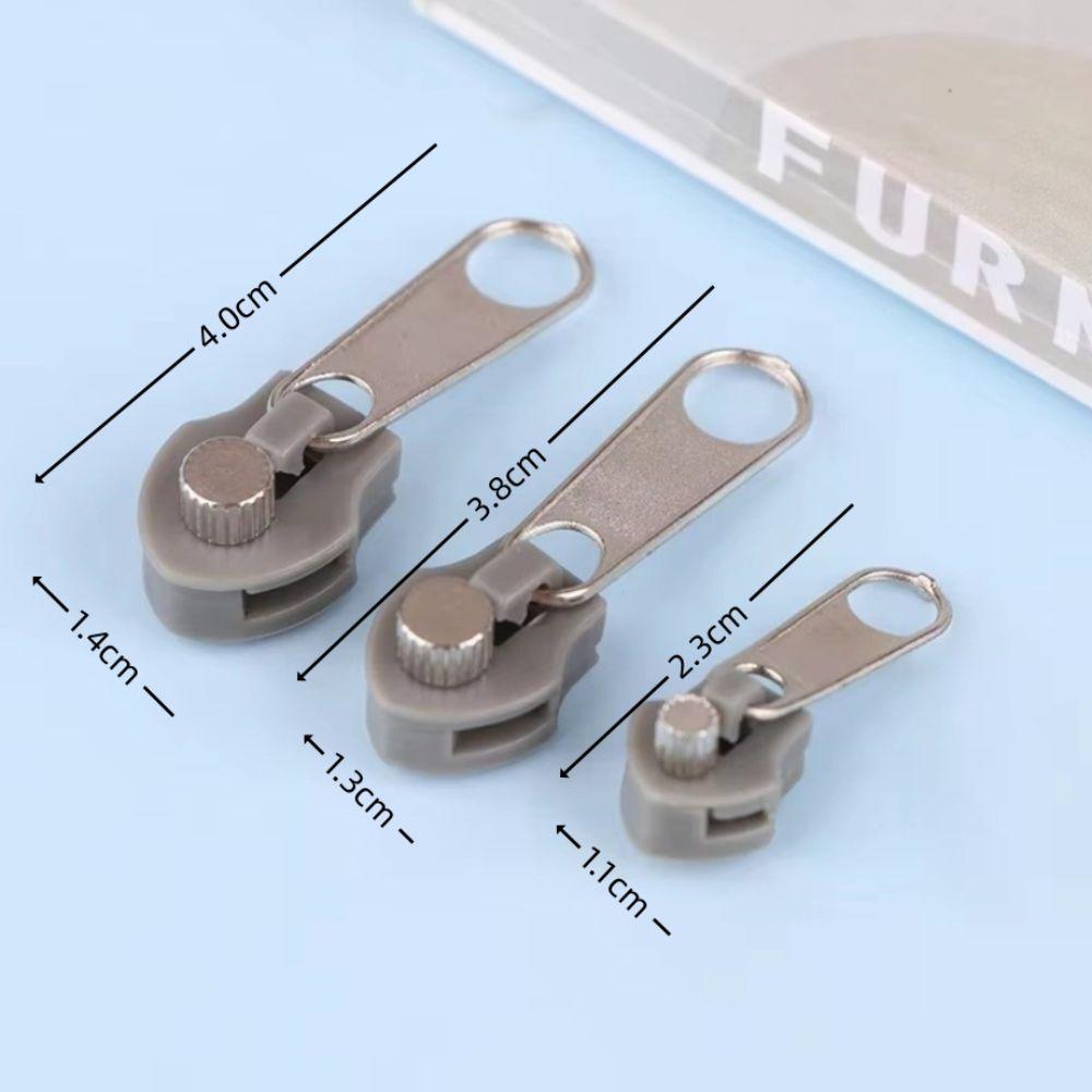 3PCS 3 Different Size Instant Zipper Puller Universal DIY Zipper Head New Fix Zipper Head 3pcs
