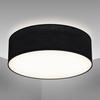 Plafonnier - B.K.LICHT - Rond Ø30cm - Textile Noir - Douille E27 - 40W Max