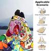 Kawaii Birthday Celebration Flannel Blanket Super Soft Warm Cozy Blanket For Sofa Bed Office Travel Allseason Home Decor Gift
