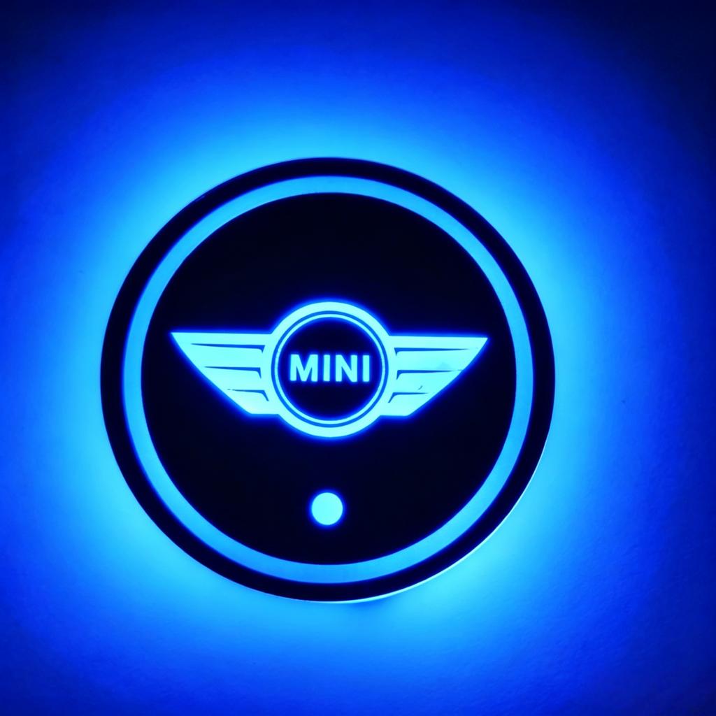 BVYD9 Luminous Ambient Light Cup Mat USB Charging Decor Sticker Car Interior Parts Fit for BMW iX3 iX F07 F48 F39 F34 F40 F45 F46 G30
