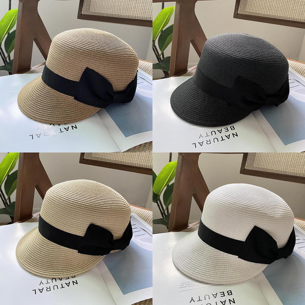 Summer Grass Hat For Women Wide Brim Sunshade Breathable Casual Sun Hat For Outings